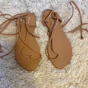 Nude Laced Sandals